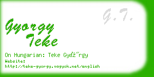 gyorgy teke business card